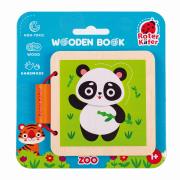 Opakowanie Książeczka drewniana edukacyjna Zoo