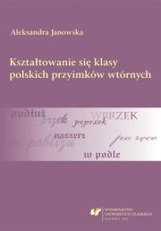 Kształtowanie się klasy polskich przyimków.... Autor: Aleksandra Janowska. Dadada.pl Okładka książki Kształtowanie się klasy polskich przyimków...