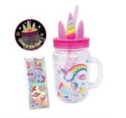 Opakowanie Kubek 570ml z uchem i słomką Jednorożec