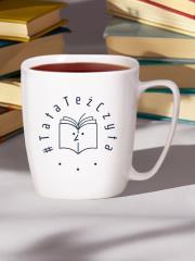 Opakowanie Kubek biały z uchem Tata tez czyta