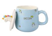 Opakowanie Kubek Jednorożec nieb. łyżeczka przykrywka 350ml