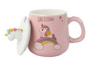 Opakowanie Kubek Jednorożec rózowy łyżeczka przykrywka 350ml