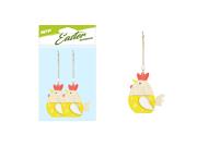 Opakowanie Kura zawieszka drewniana żółta 2szt 9cm