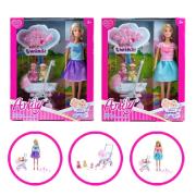 Opakowanie Lalka Anlily 30 cm z bliżniakami i wózkiem