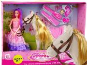 Opakowanie Lalka księżniczka z białym kucykiem + akcesoria