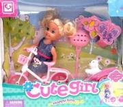 Lalka z rowerem. Wydawca: Pegaz Toys. Dadada.pl Opakowanie Lalka z rowerem