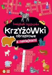 Łamigłówki bystrzaka. Krzyżówki obrazkowe. Autor: Zuzanna Osuchowska, Magdalena Bacińska. Dadada.pl Okładka książki Łamigłówki bystrzaka. Krzyżówki obrazkowe