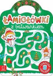 Łamigłówki z bałwankiem. Książeczka z naklejkami. Autor:   Praca zbiorowa. Dadada.pl Okładka książki Łamigłówki z bałwankiem. Książeczka z naklejkami