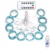 Opakowanie Lampki Kurtyna usb 200 LED 3x2 biały zimny + pilot