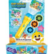 Latarka i projektor Baby Shark. Wydawca: Brainstorm. Dadada.pl Opakowanie Latarka i projektor Baby Shark