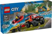 Opakowanie Lego CITY 60412 Terenowy wóz strażacki z łodzią