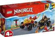 Opakowanie Lego NINJAGO 71789 Bitwa samochodowo-motocyklowa między Kaiem a Rasem