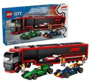 LEGO(R) CITY 60445 Ciężarówka z bolidami RB20 i AMR2. Wydawca: LEGO(R). Dadada.pl Opakowanie LEGO(R) CITY 60445 Ciężarówka z bolidami RB20 i AMR2