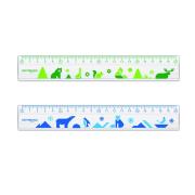 Opakowanie Linijka plastikowa transparentna z nadrukiem 20cm