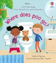 LTF FIRST Q&A WHERE DOES POO. Autor: Katie Daynes. Dadada.pl Okładka książki LTF FIRST Q&A WHERE DOES POO