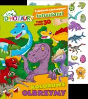 Lubię Dinozaury. Rysowanki z bajecznymi tatuażami cz. 1 Kolorowe olbrzymy. Autor: Opracowanie zbiorowe. Dadada.pl Okładka książki Lubię Dinozaury. Rysowanki z bajecznymi tatuażami cz. 1 Kolorowe olbrzymy