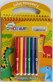 Lubię Dinozaury. Ulubione kolorowanki cz. 1 Poznajmy dinusie. Autor: Opracowanie zbiorowe. Dadada.pl Okładka książki Lubię Dinozaury. Ulubione kolorowanki cz. 1 Poznajmy dinusie