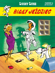 Lucky Luke. Biały jeździec. Tom 43. Autor: René Goscinny, Morris. Dadada.pl Okładka książki Lucky Luke. Biały jeździec. Tom 43