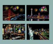 Opakowanie Magiczna Zdrapka Ameryka 4 sztuki. 21x29,5cm