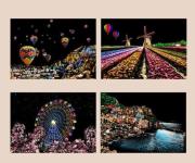 Opakowanie Magiczna Zdrapka Europejskie krajobrazy 4 sztuki 21x29,5cm