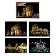 Opakowanie Magiczna Zdrapka Starożytne budowle 4 sztuki