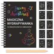 Opakowanie Magiczne obrazki do wydrapywania Merry Christmas