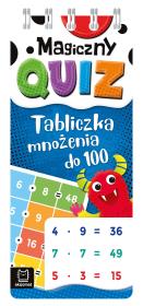 Okładka książki Magiczny quiz. Tabliczka mnożenia do 100. Spirala