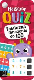 Magiczny quiz. Tabliczka mnożenia do 100. Z nitem. Autor:   Praca zbiorowa. Dadada.pl Okładka książki Magiczny quiz. Tabliczka mnożenia do 100. Z nitem