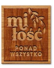 Opakowanie Magnes drewniany - Miłość