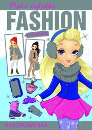 Okładka książki Mała stylistka Fashion z naklejkami. Zima