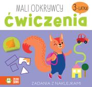 Mali odkrywcy. Ćwiczenia 3-latka. Autor: Justyna Tkocz. Dadada.pl Okładka książki Mali odkrywcy. Ćwiczenia 3-latka