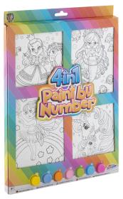 Opakowanie Malowanie po numerach 4w1 Dziewczynki