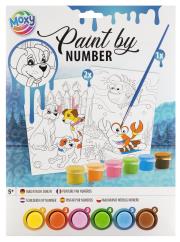Opakowanie Malowanie po numerach A4 + farbki niebieski