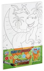 Opakowanie Malowanie po numerach Dino pomarańczowa