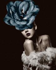 Opakowanie Malowanie po numerach Dziewczyna z niebieską różą GX44372