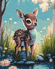 Opakowanie Malowanie po numerach Mały szczęśliwy słodki jeleń