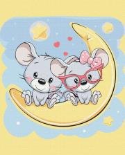 Opakowanie Malowanie po numerach Myszki na księżycu