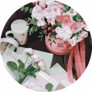 Opakowanie Malowanie po numerach okrągłe - Dobry ranek 40cm