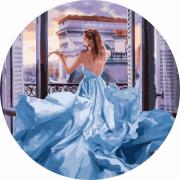 Opakowanie Malowanie po numerach okrągłe - Dziewczyna... 40cm