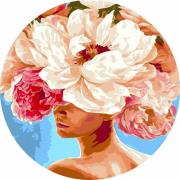 Opakowanie Malowanie po numerach okrągłe - Piwonie we włosach