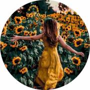 Opakowanie Malowanie po numerach okrągłe - Słoneczniki 40cm