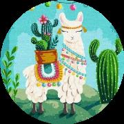 Opakowanie Malowanie po numerach owalne Lama