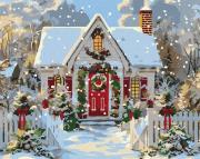 Opakowanie Malowanie po numerach - Świąteczny dom 40x50cm