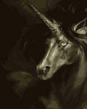 Opakowanie Malowanie po numerach Szary jednorożec