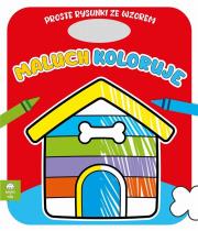 Maluch koloruje domek dla psa. Autor:   Praca zbiorowa. Dadada.pl Okładka książki Maluch koloruje domek dla psa