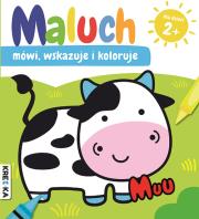 Maluch mówi, wskazuje i koloruje. Muu. Autor:   Praca zbiorowa. Dadada.pl Okładka książki Maluch mówi, wskazuje i koloruje. Muu