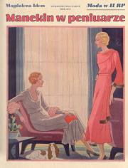 Manekin w peniuarze. Moda w II RP. Autor: Magdalena Idem. Dadada.pl Okładka książki Manekin w peniuarze. Moda w II RP