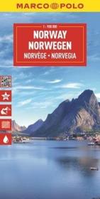 Mapa drogowa Norwegia 1:900 000. Autor:   Praca zbiorowa. Dadada.pl Okładka książki Mapa drogowa Norwegia 1:900 000