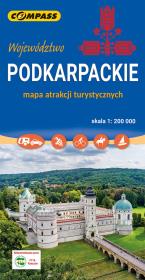 Mapa Podkarpackie 101 atrakcji turystycznych. Autor:   Praca zbiorowa. Dadada.pl Okładka książki Mapa Podkarpackie 101 atrakcji turystycznych