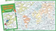 Mapa świata. Dinozaury. Kolorowanka XL - kolor. Autor:   Praca zbiorowa. Dadada.pl Okładka książki Mapa świata. Dinozaury. Kolorowanka XL - kolor